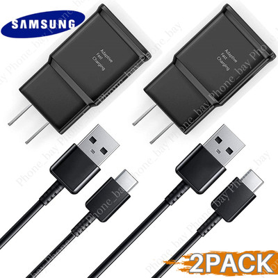 2 Pack For Samsung Galaxy S21 S20 A51 A14 A13 5G A12 Fast Charger & USB-C Cable