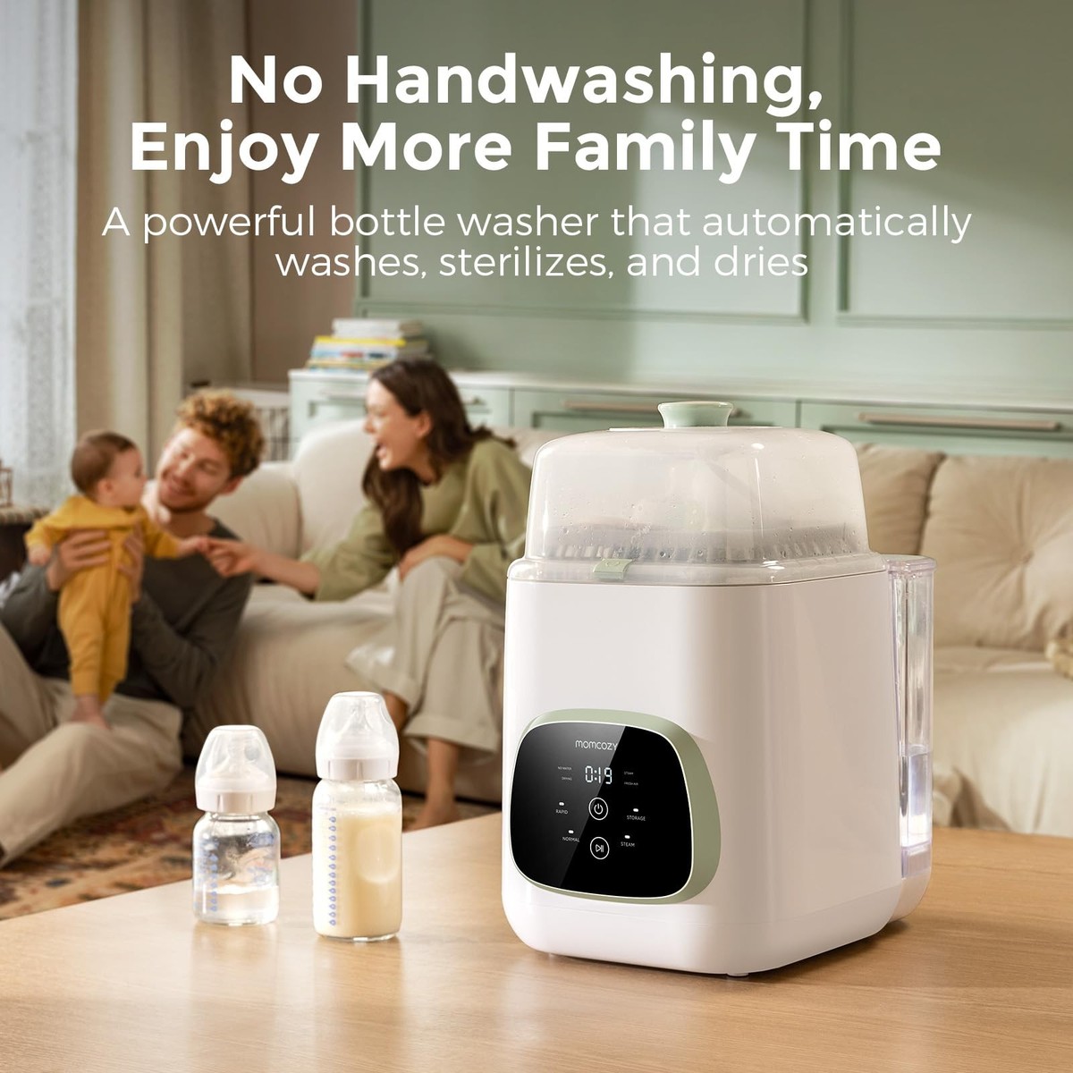 Momcozy KleanPal Pro Baby Bottle Washer, Sterilizer & Dryer