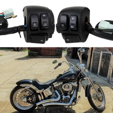 1" Handlebar Control Switches Kit for Harley Sportster Softail Dyna Road King