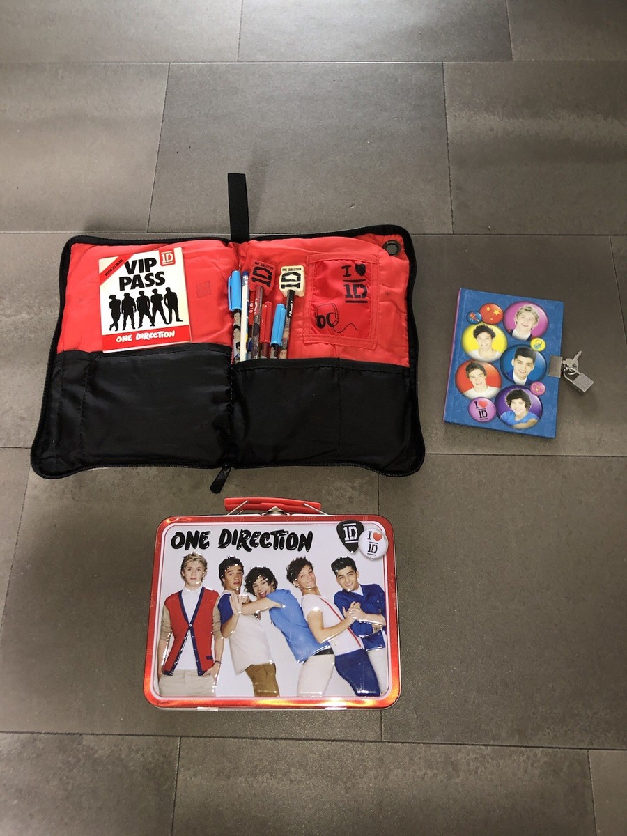One Direction Zip Up Cushion Pillow Storage Case Lunchbox Tin