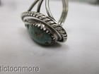 VINTAGE NAVAJO INDIAN ROPE CABLE BEZEL GREEN TURQUOISE PORTRAIT RING STERLING — photo 7