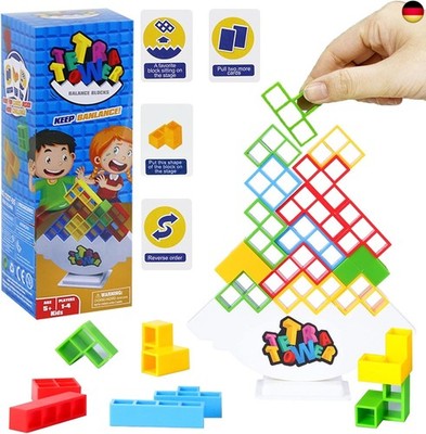 ICEPAPA, Tetra Tower Spiel, Tetris Balance Spielzeug Tower Game, Lustige
