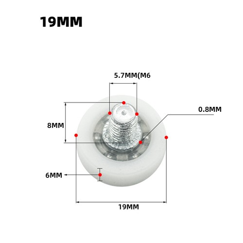 5-500Pcs Positioning Pulley Roller Sliding Bearing Drawer Nylon Door Furniture - Picture 5 of 14