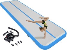 16ft Inflatable Air Gymnastics Mat Training Mats 4.3ft Widening 4 inches Thick