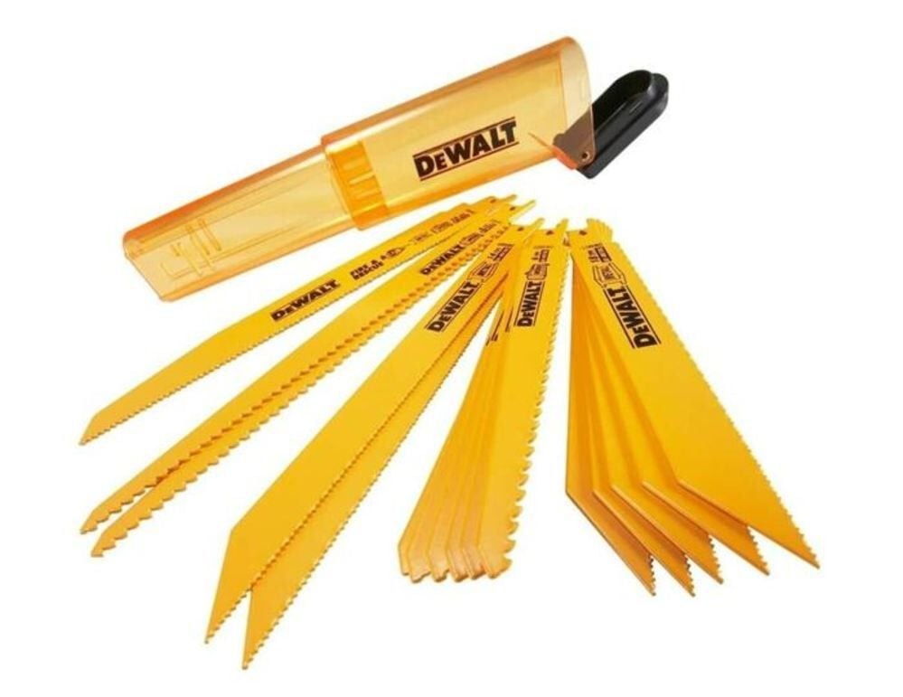 Комплект биметаллических пильных полотен возвратно-поступательного действия Dewalt из 16 частей с футляром 7390₽
