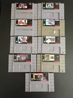 9 SNES Game Lot – Sports titles - NBA Live, ESPN, NHL, Olympic Games, & more!