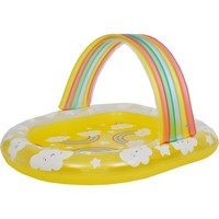 Pool Babypool Planschbecken Mit Sonnendach Kinderpool 144X128X84 Aufblasbar Dach