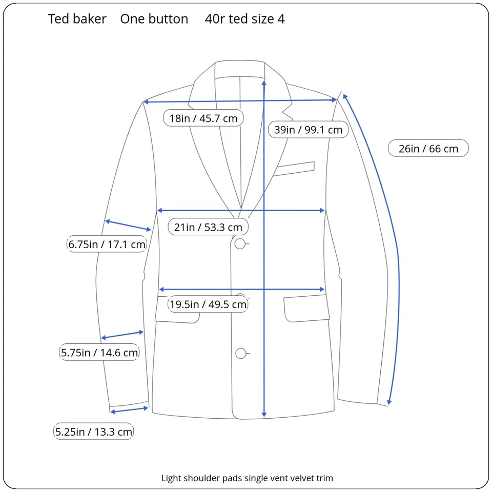 Traje Ted Baker 40r 32x30 Tweed Suave Como Borde de Terciopelo Foto 2 de 4