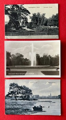 3 x Postcard Fürstenwalde Spree 1911/17 Kaiserplatz facilities, City Park (163073