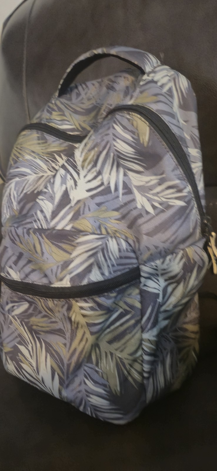 Leaf Print Backpack 🎒 Tropical Pattern School Tr… - image 3