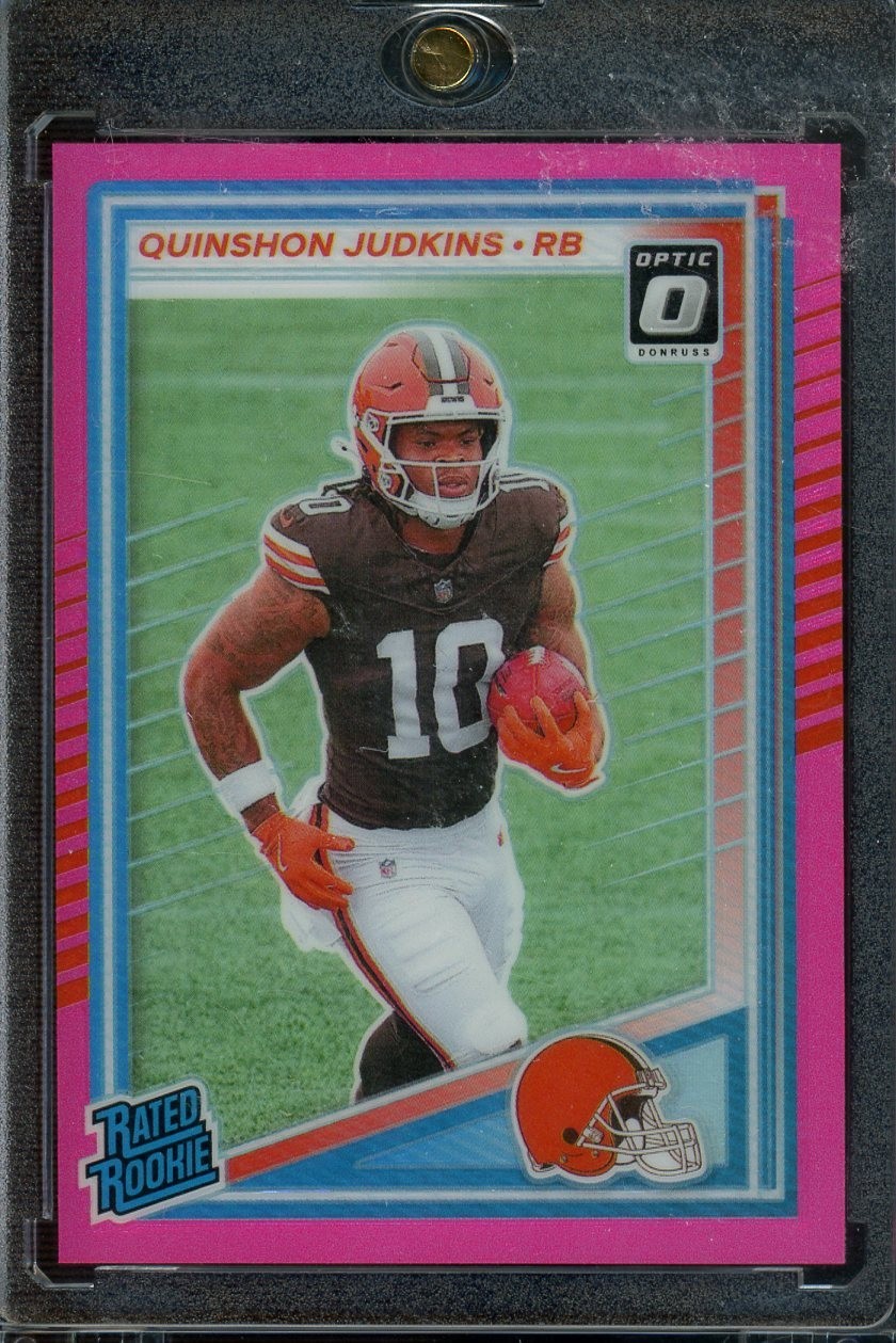 2025 Panini Donruss Optic - Rated Rookie Quinshon Judkins #252 Pink Prizm (RC)