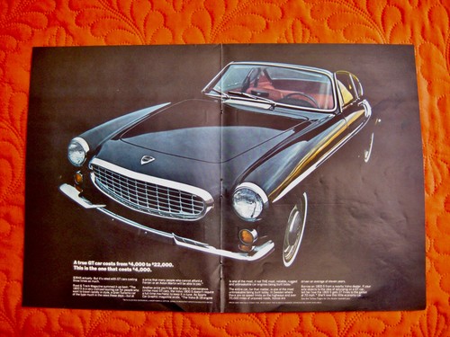 1966 VOLVO 1800S COUPE - VINTAGE  ORIGINAL  MAGAZINE AD -VERY GOOD  CONDITION