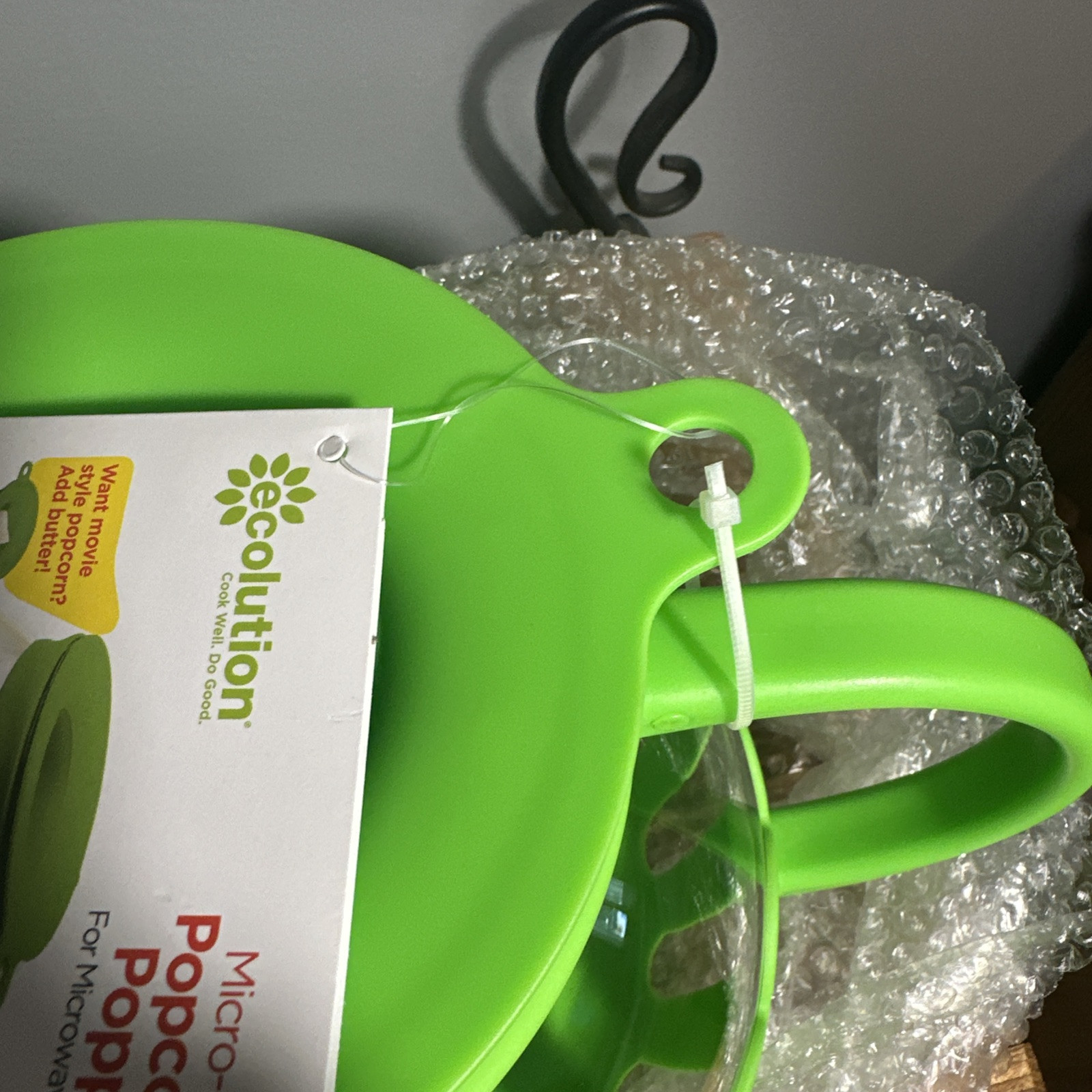 Ecolution 3 Qrt Microwave Micro-Pop Popcorn Popper Glass NEW Neon Green NIB