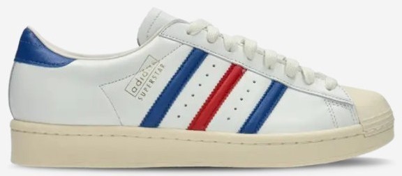 Adidas Superstar Vintage Made in Germany White Blue Scarlet for