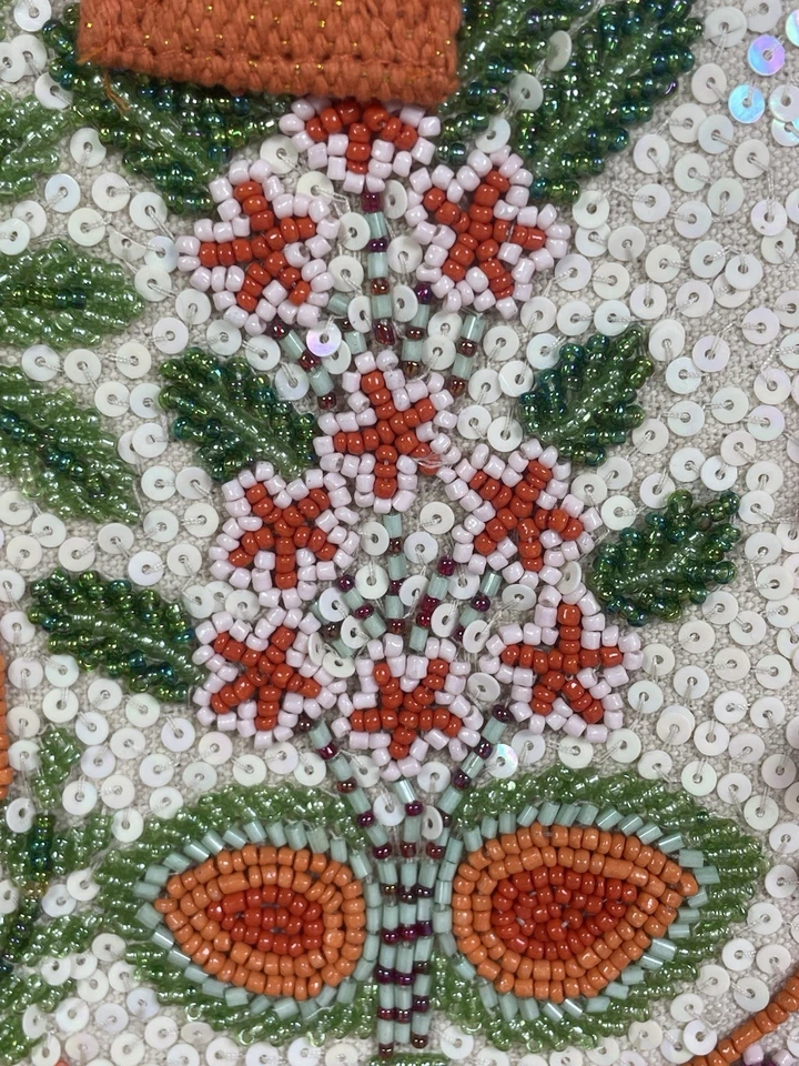 Bandolera A&B Edición Limitada Cuentas Naranja Piña con Flecos Naranja Foto 4 de 4