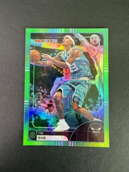 2025-26 Hoops #127 Tre Mann Light Burst Orange #/25