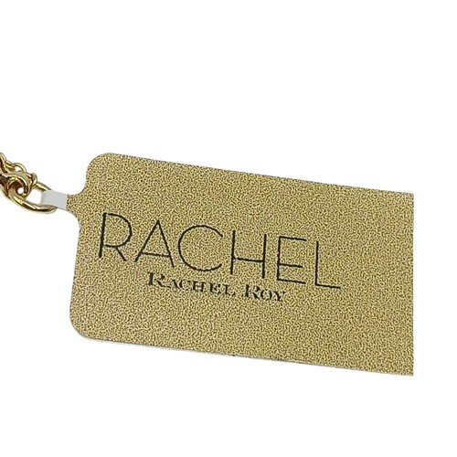 Bracelet breloque fruit Rachel Roy ton or strass fraise cerise banane 8" - Photo 8/8