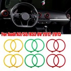 4pcs Car Air Outlet Trim Ring Cover Accessories For Audi A3 S3 8V 2012-2015