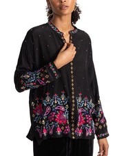 Johnny Was Audrey Silk Shirt Women's