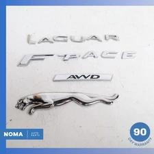2018 Jaguar X761 F-Pace AWD Trunk Boot Liftgate Logo Badge Emblem Chrome Set OEM