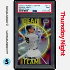 2022 TOPPS STADIUM CLUB CHROME #BT-12 AARON JUDGE BEAM TEAM PSA 9