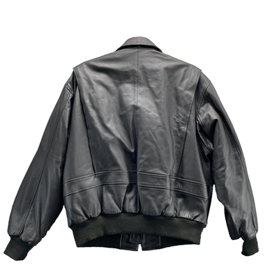 XLD 100% Leather Aviator Bomber Jacket Men Medium Baggy Biker
