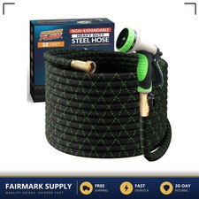 Garden Hose 25 Ft Stainless Steel Metal Kink-free Non-expandable Garden Hose 25 Ft Stainless Steel Metal Kink-free Non-expandable