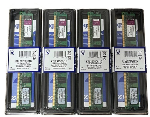 Memoria RAM Kingston kit 4GB: 4 x 1GB DDR2 800MT/s PC2-6400 Non-ECC DIMM prezzo ebay