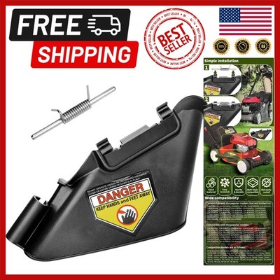 Modern Black Metal Side Discharge Chute Cover for MTD, Cub Cadet, Troy-Bilt
