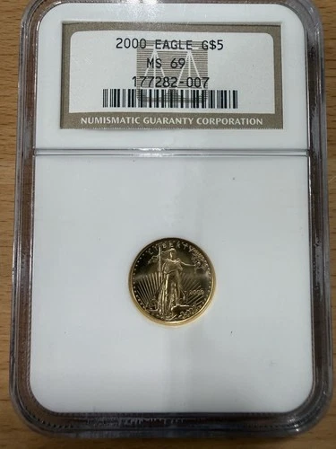 2000 $5 Gold 1/10 oz American Eagle NGC MS69