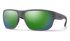 NEW Smith Arvo Sunglasses-Matte Cement-Chromapop Polarized Green Mirror