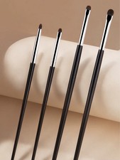 4Pcs Small Eyeshadow Brushes for Detailed Eye Makeup, Tapered Small Brushes