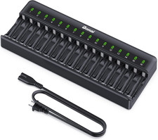 AA AAA Battery Charger 16 Bay for Nimh Rechargeable Batteries Independent Contro