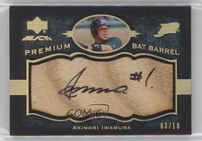 2007 Black Premium Bat Barrel Spectrum Gold 3/10 Akinori Iwamura #PB-AI Auto w7j