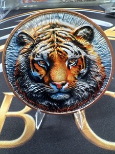 5 oz .999 Copper Round Bengal Tiger Bamboo Jungle Ultra High Relief Mintage 500