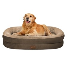 Orthopedic Waterproof Large Dog Bed: XL-large 44"L x 32"W x 7.5"Th Coffee