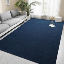 5X7 Area Rugs for Bedroom Living Room, Navy Blue Soft Thickened Memory Foam Carp