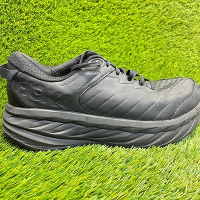 Hoka One One Bondi SR Mens Size 12EE Black Athletic Leather Shoes Sneakers
