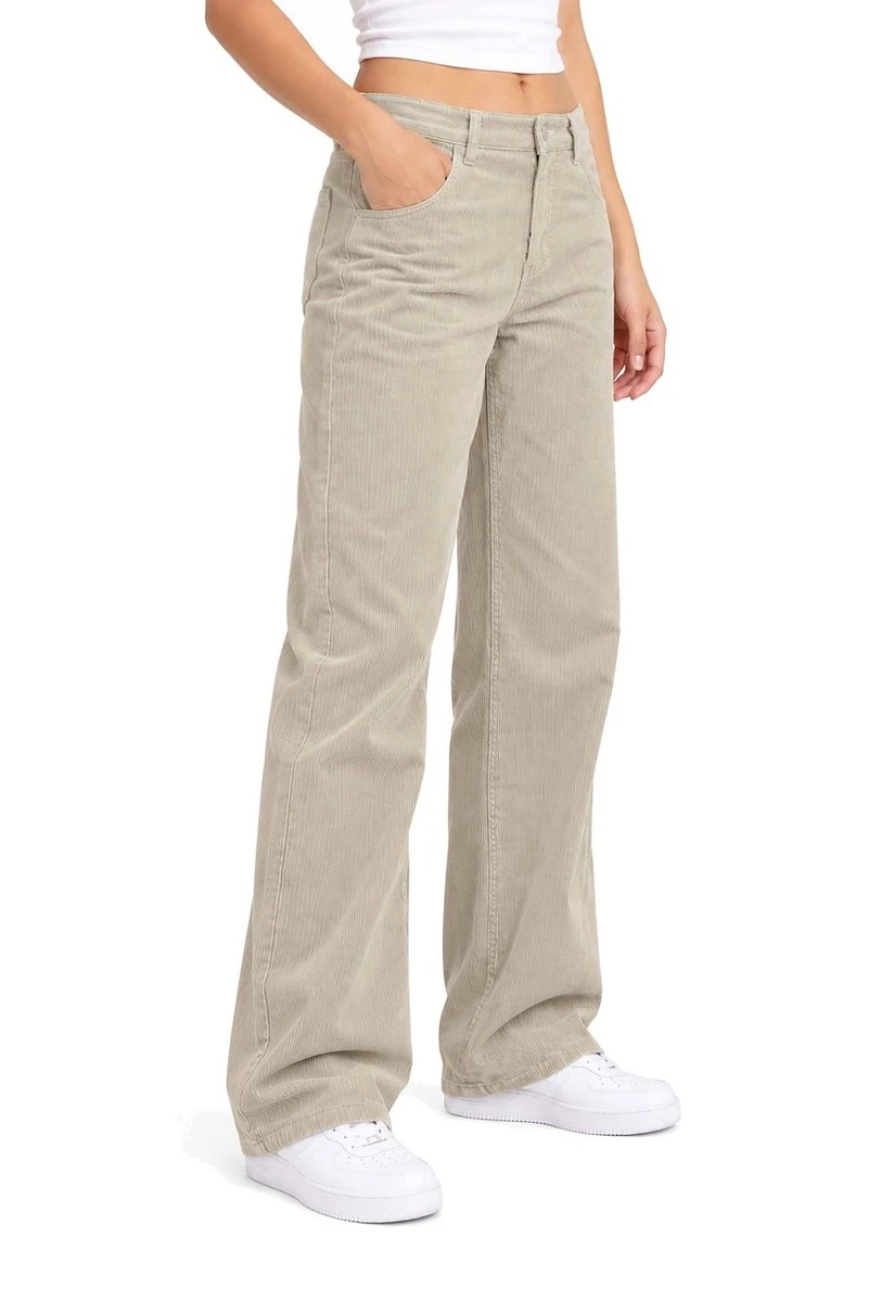 Hailys Damen Wide Leg Cordhose Damenhose Hose mit weitem Bein Pants Ma44ddy Cord