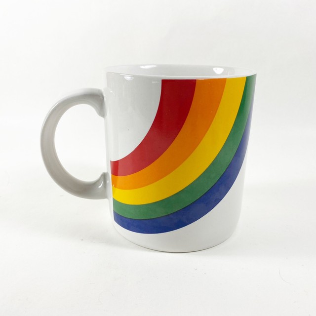 Rainbow Coffee Mug Vintage 1984 FTDA Colorful 80s Cup 1980s Classic eBay
