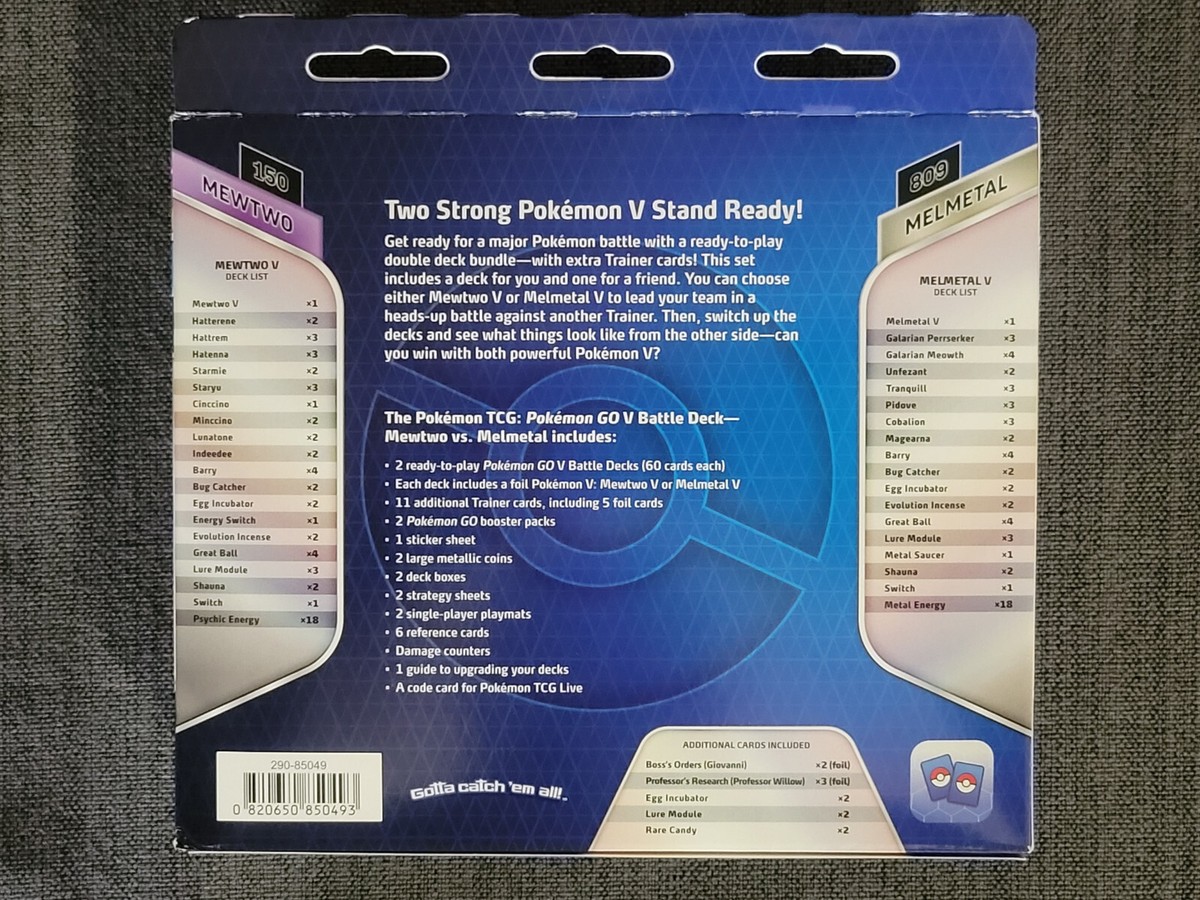 pokmon go mewtwo v battle deck card list Pokemon TCG: Pokemon (Mewtwo / Melmetal V) play double deck bundlewith extra Trainer cards Mewtwo V Union Maximum Control!