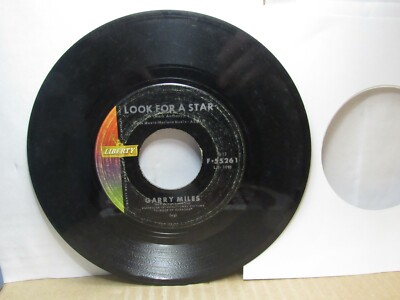 Old 45 RPM Record - Liberty F-55261 - Garry Miles - Look For a Star / Afraid of 