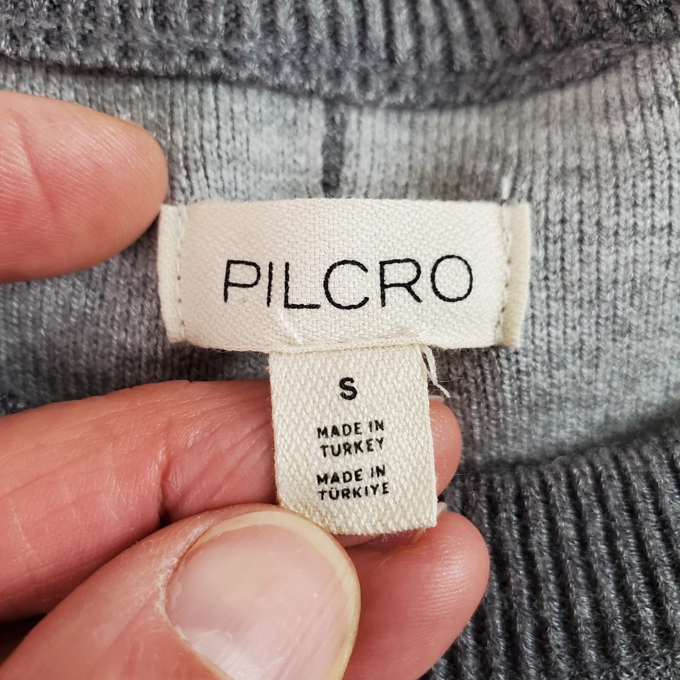 Pilcro Anthropologie The Oaklyn Cozy Crew-Neck Sweatshirt Women Small Gray - Изображение 4 из 4