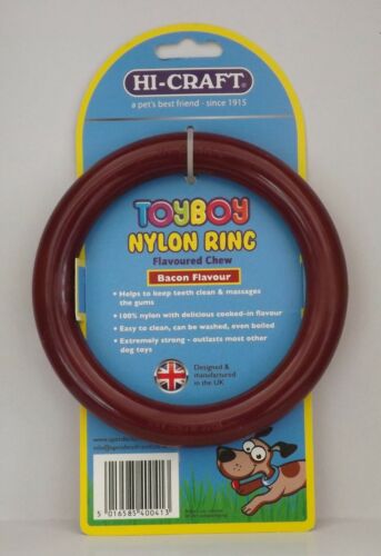 Toy Boy Nylon Dog Ring Flavoured Chew for Medium Sized Dogs Fun Treats Strong - Picture 20 of 28
