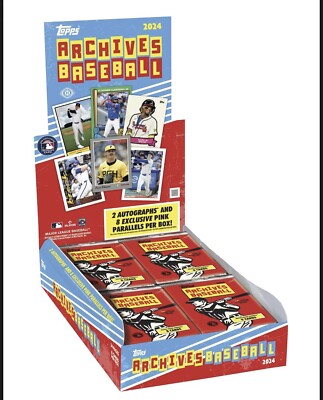  2024 Topps Archives Baseball Hobby Box Pre order(1/8/25 Release 2 Autographs 
