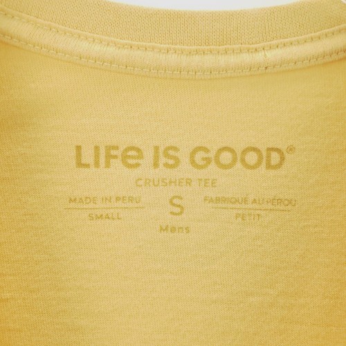 Life Is Good Crusher Tee T-Shirt Mens Small Yellow Cotton It’s Lit Lighthouse - Picture 6 of 10