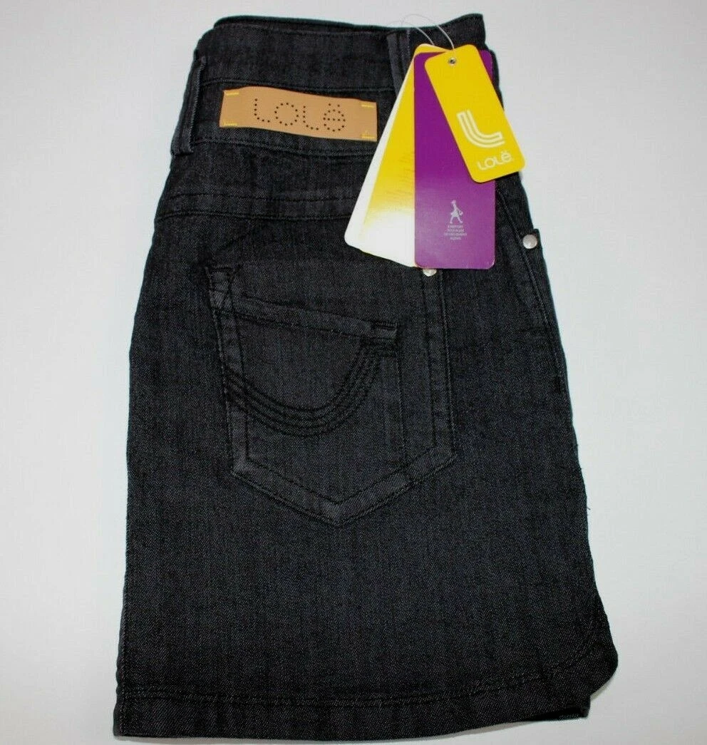 NEW LOLE' Size 4 Women's Skirt Denim Mini Dark Indigo Stretch ALLISON FIT $89
