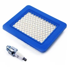 Air Filter, Spark Plug Compatible with Briggs & Stratton Engines / 491588S