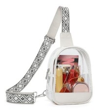 Clear Bag for Stadium Events, Clear Bag Purses for women 1-white-black