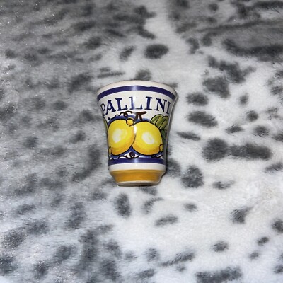 Pallini Limoncello Shot Glass Deruta Italy Italian Pottery Barware